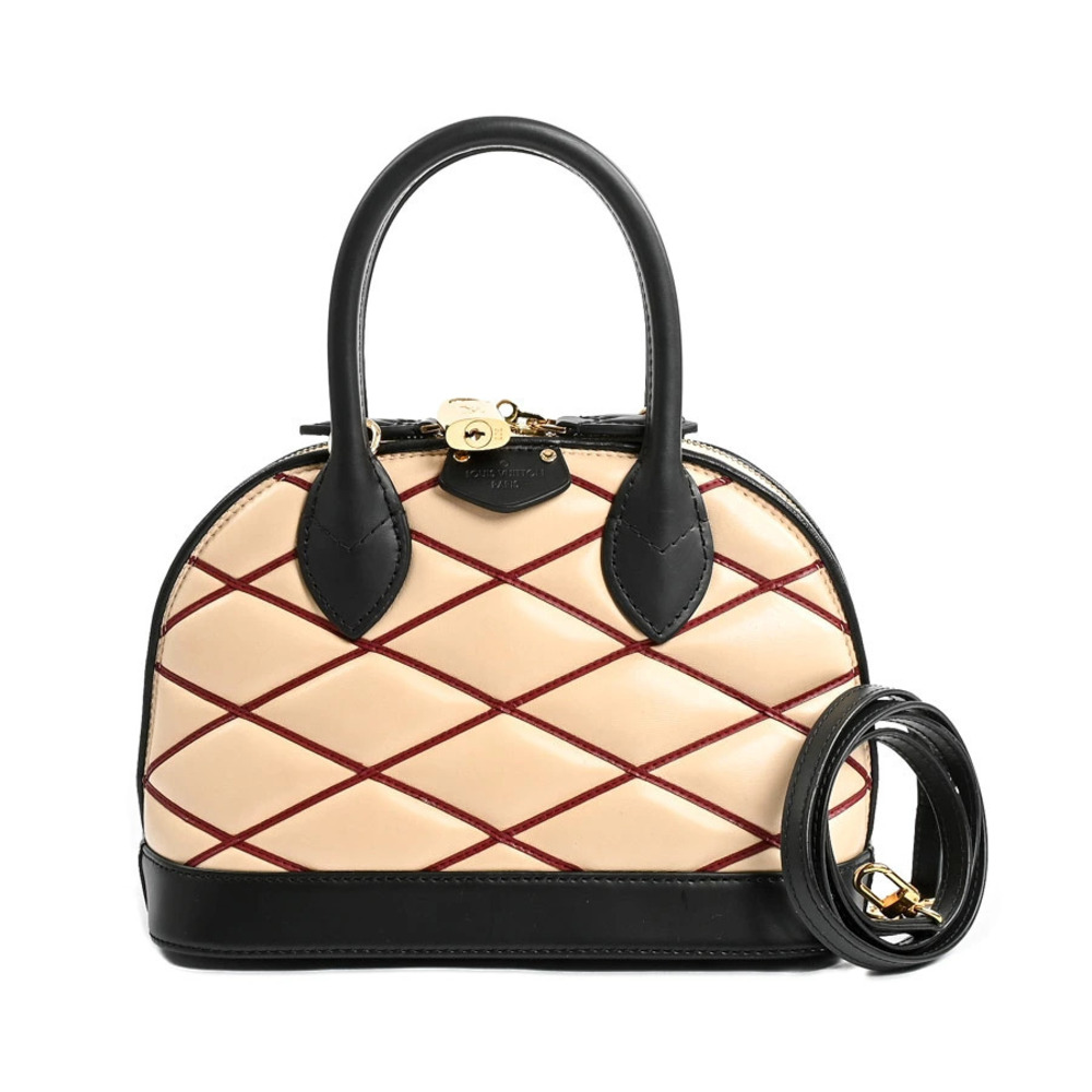 Louis Vuitton Alma Handbag Beige Black